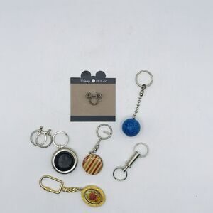 Lot of 6 Vintage To Modern Keychain Lot, Includes Disney, Sarasota and more!